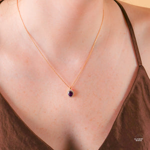 Odessa Amethyst Necklace 14K Gold Vermeil - Rainbow Rocks Jewellery