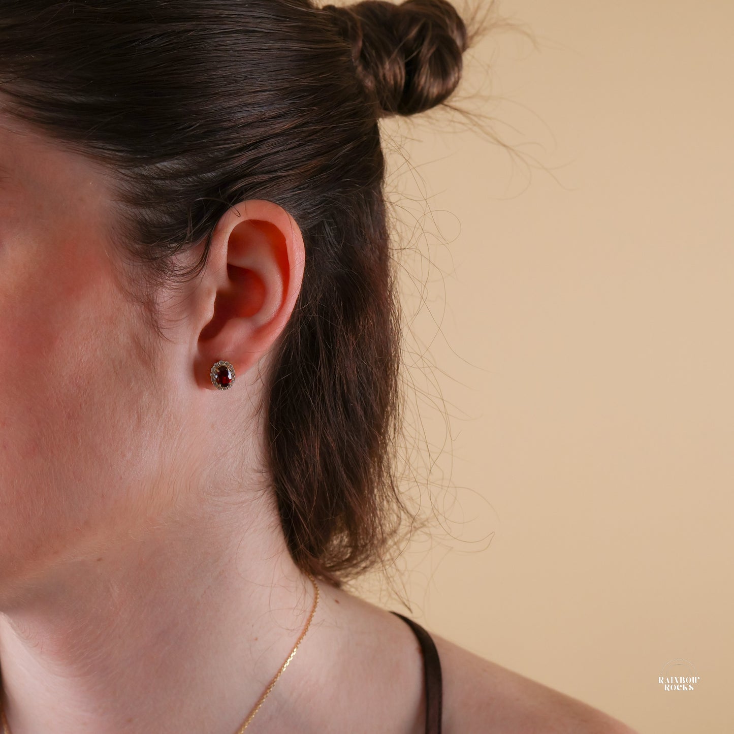 Odessa Genuine Ruby Necklace 14K Gold Vermeil