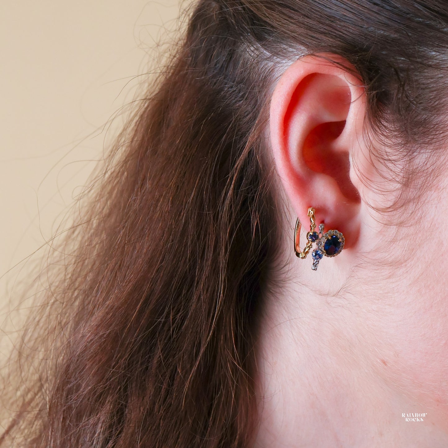 Odessa Blue Sapphire Oval Necklace 14K Gold Vermeil