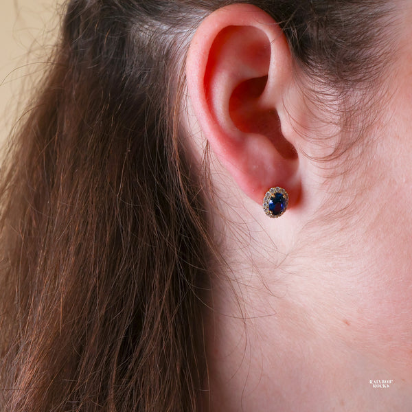 Odessa Blue Sapphire Oval Necklace - Rainbow Rocks Jewellery