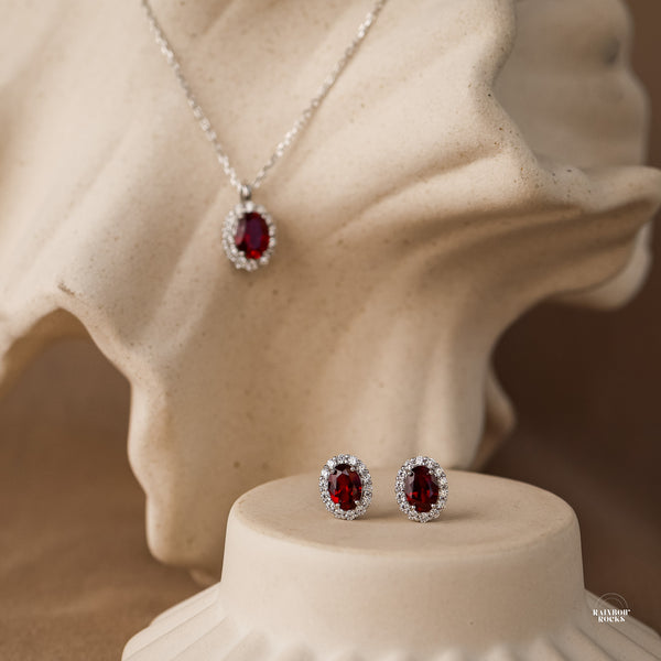 Odessa Genuine Ruby Necklace 14K Gold Vermeil - Rainbow Rocks Jewellery