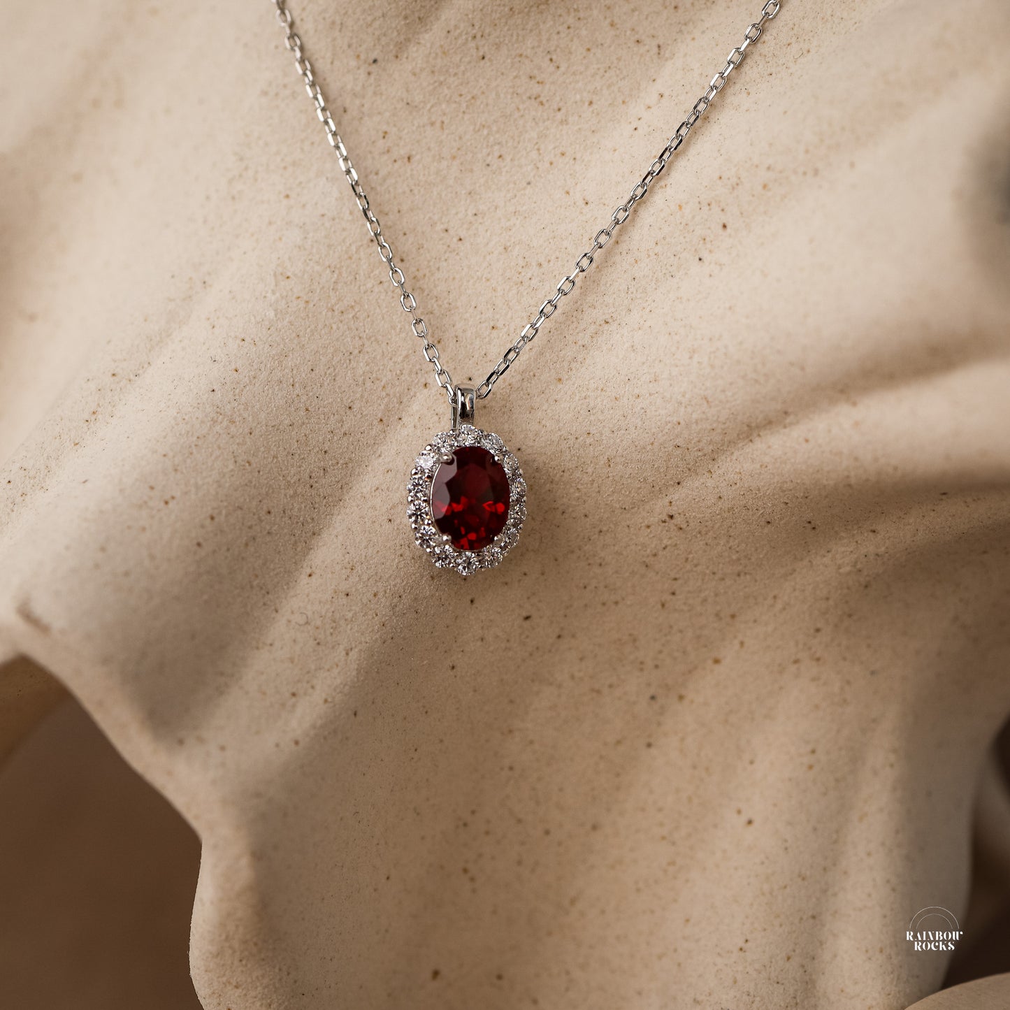 Odessa Genuine Ruby Necklace 14K Gold Vermeil