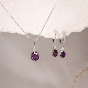 Layla Amethyst CZ Jewellery Set - Rainbow Rocks Jewellery