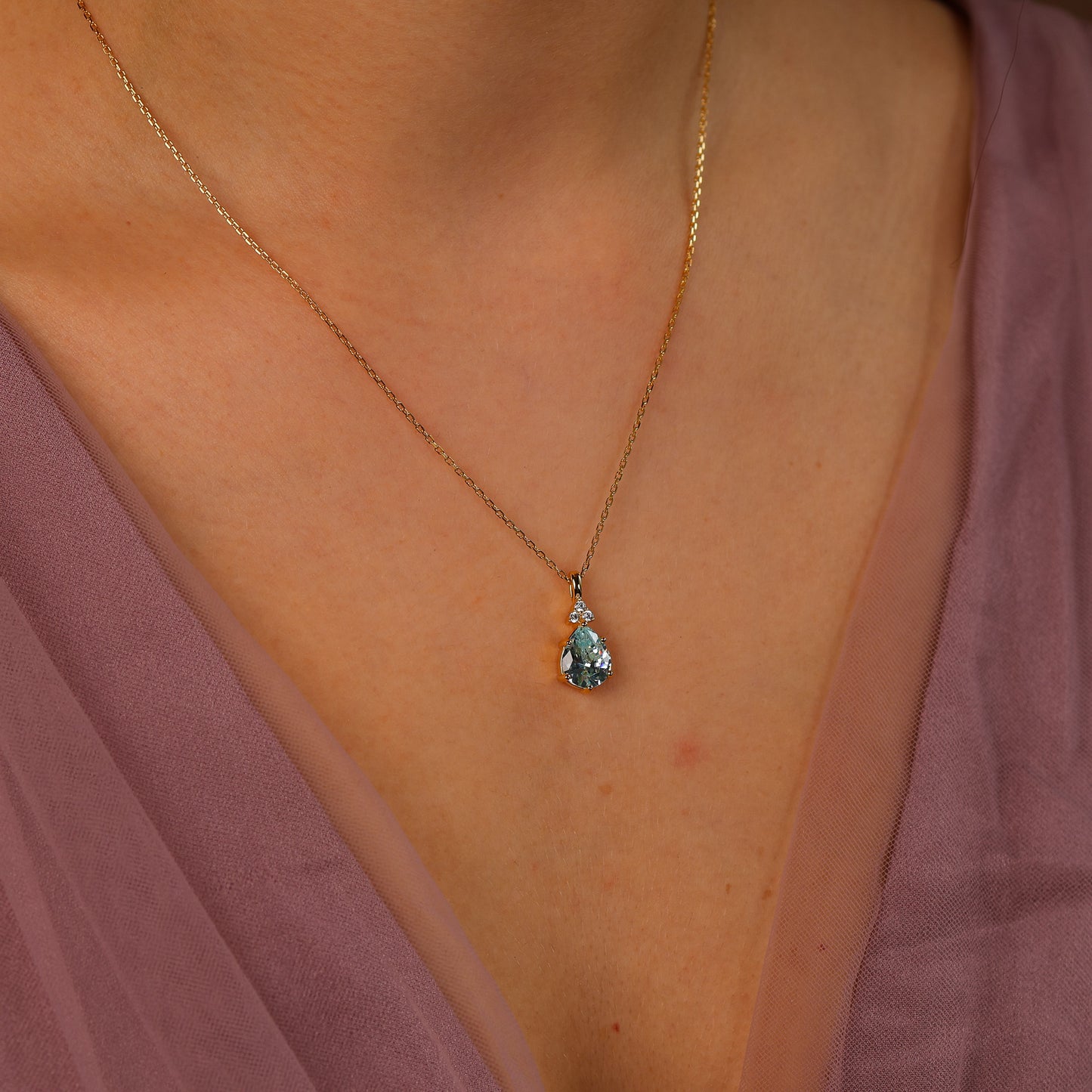 Layla Natural Citrine Necklace 14K Gold Vermeil