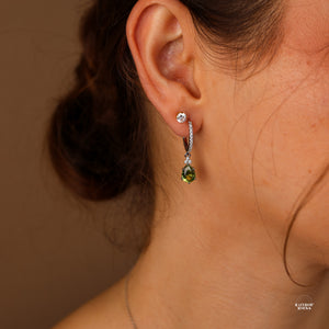 Layla Amethyst CZ Hoop Earrings - Rainbow Rocks Jewellery