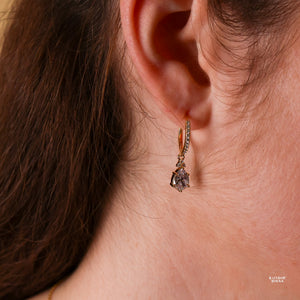 Layla Diamond Cz Hoop Earrings - Rainbow Rocks Jewellery