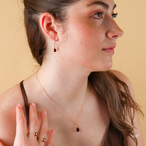Layla Garnet CZ Jewellery Set - Rainbow Rocks Jewellery