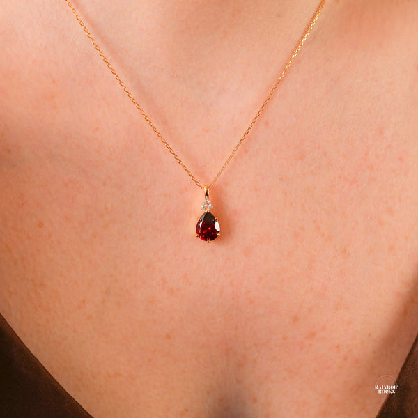 Layla Garnet CZ Jewellery Set - Rainbow Rocks Jewellery
