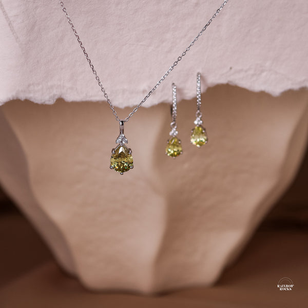 Layla Peridot CZ Jewellery Set - Rainbow Rocks Jewellery