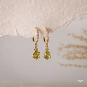 Peridot Hoop Earrings - Rainbow Rocks Jewellery