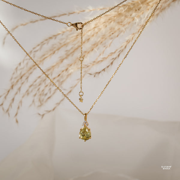 Layla Peridot Necklace - Rainbow Rocks Jewellery