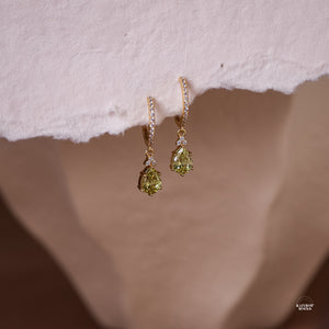 Peridot Hoop Earrings - Rainbow Rocks Jewellery