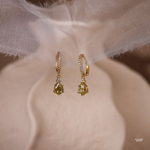 Peridot Hoop Earrings - Rainbow Rocks Jewellery