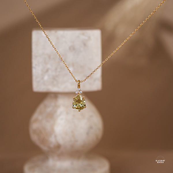 Layla Peridot Necklace - Rainbow Rocks Jewellery