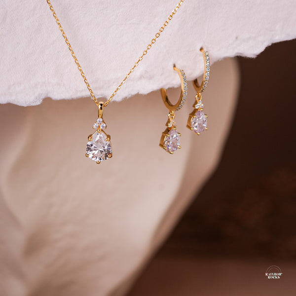 Layla Diamond Cz Necklace - Rainbow Rocks Jewellery