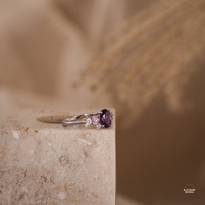 Olivia Amethyst Ring 14K Gold Vermeil / Sterling Silver - Rainbow Rocks Jewellery