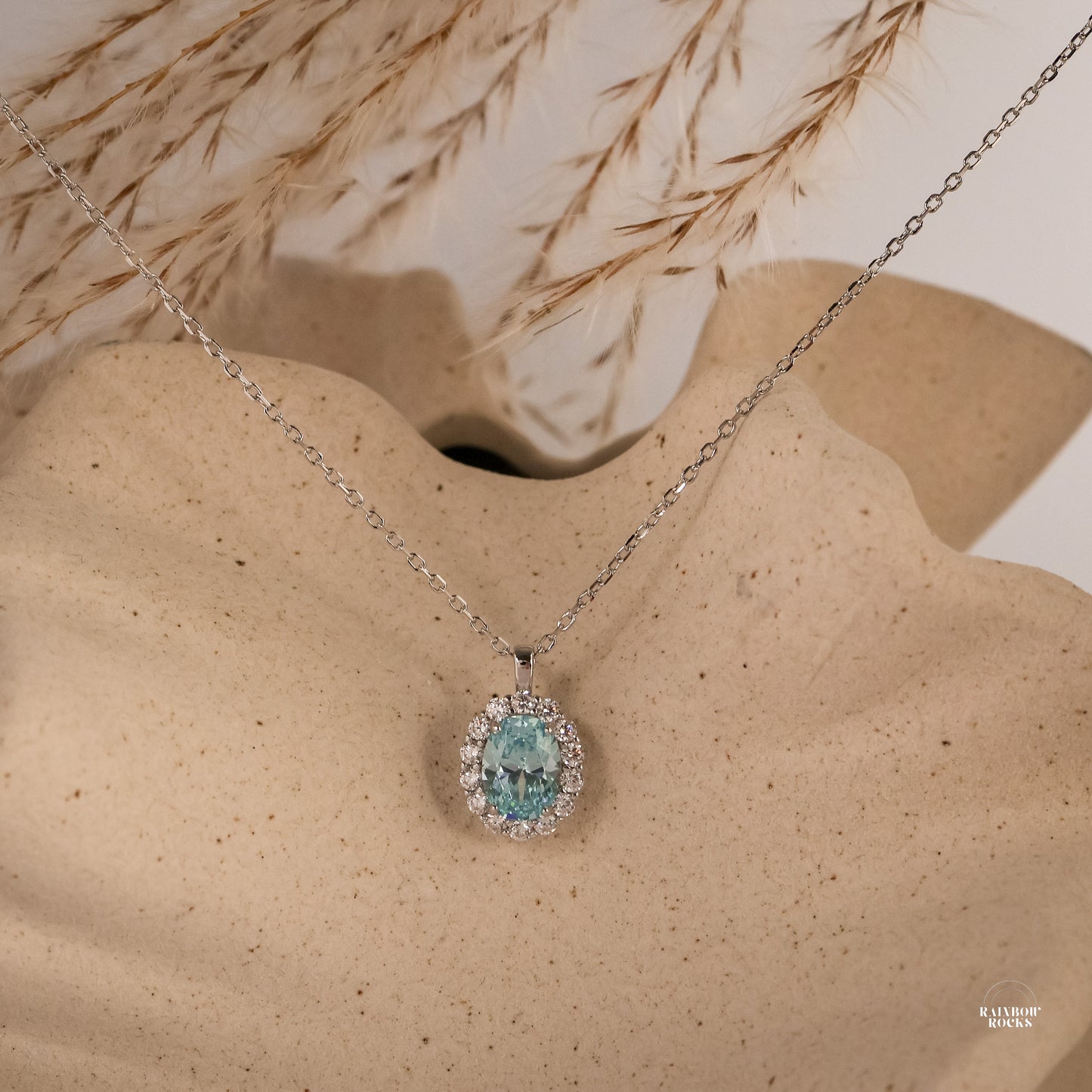 Odessa Aquamarine Birthstone Necklace 14K Gold Vermeil