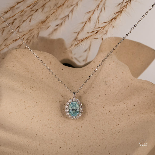 Odessa Aquamarine Birthstone Necklace 14K Gold Vermeil - Rainbow Rocks Jewellery