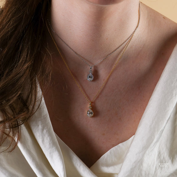 Layla Diamond Cz Necklace - Rainbow Rocks Jewellery
