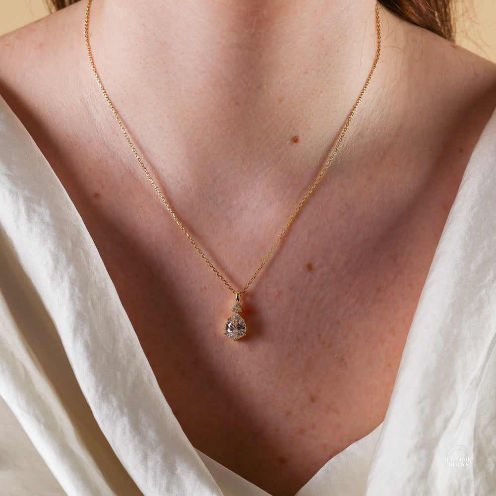 Layla Diamond Cz Necklace - Rainbow Rocks Jewellery