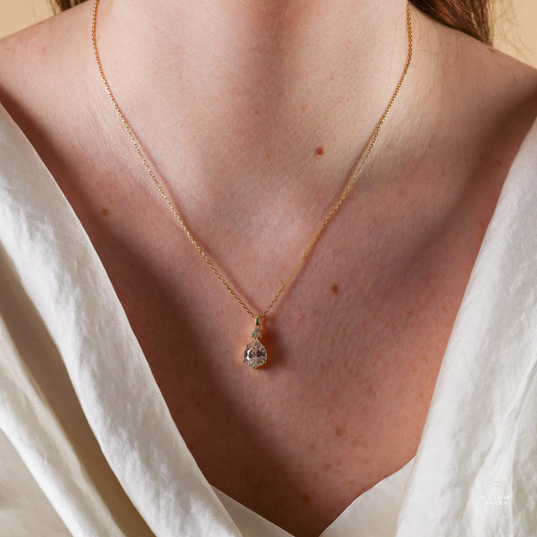 Layla Diamond Cz Necklace - Rainbow Rocks Jewellery