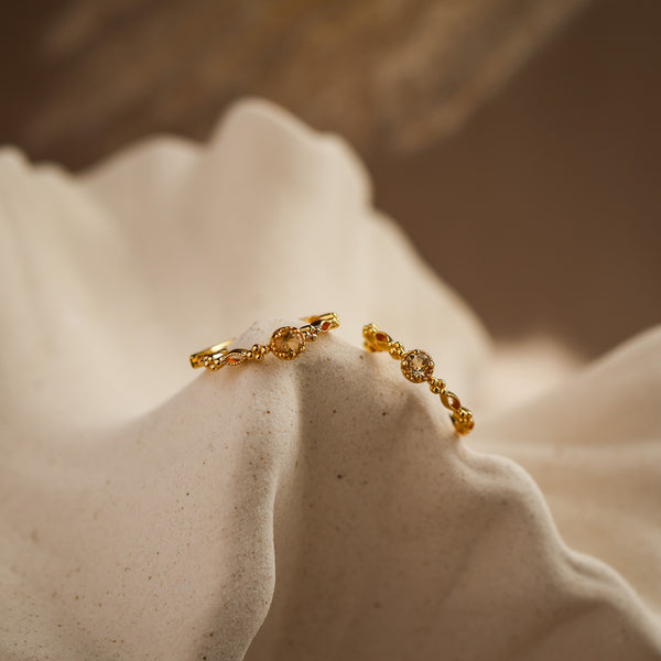 Holly Natural Citrine Hoop Earrings - Rainbow Rocks Jewellery