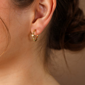 Holly Natural Citrine Hoop Earrings - Rainbow Rocks Jewellery
