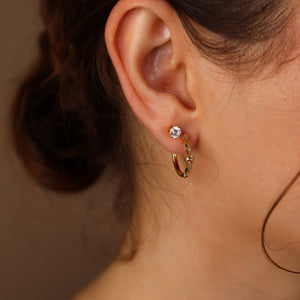 Holly Natural Citrine Hoop Earrings - Rainbow Rocks Jewellery