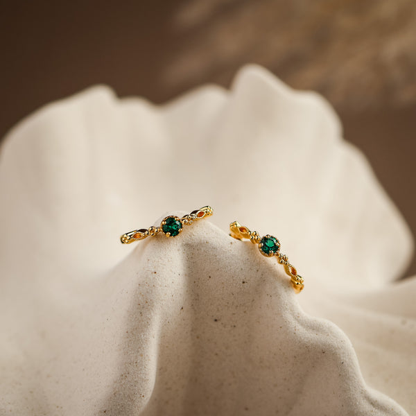 Holly Natural Blue Sapphire Hoop Earrings - Rainbow Rocks Jewellery