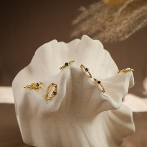Holly Natural Blue Sapphire Hoop Earrings - Rainbow Rocks Jewellery