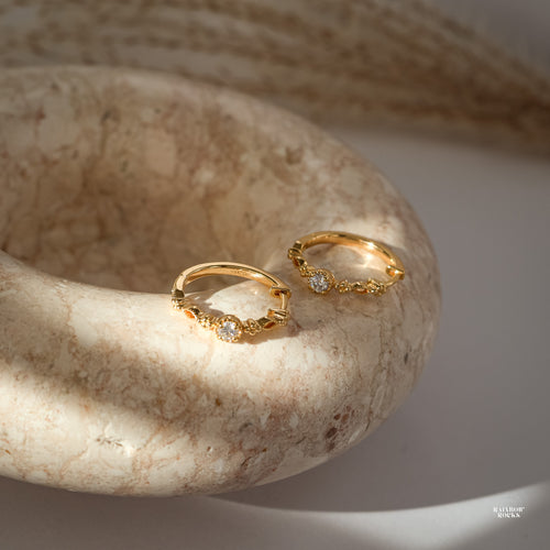 Holly Genuine Moissanite Hoop Earrings - Rainbow Rocks Jewellery