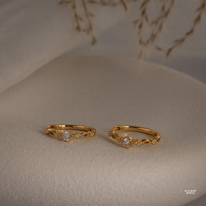 Holly Genuine Moissanite Hoop Earrings - Rainbow Rocks Jewellery