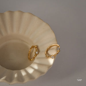 Holly Genuine Moissanite Hoop Earrings - Rainbow Rocks Jewellery