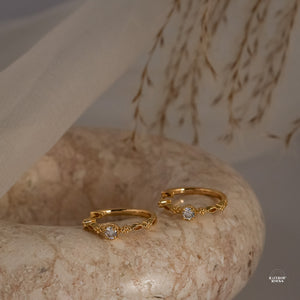 Holly Genuine Moissanite Hoop Earrings - Rainbow Rocks Jewellery