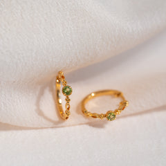 Holly Natural Peridot Hoop Earrings - Rainbow Rocks Jewellery