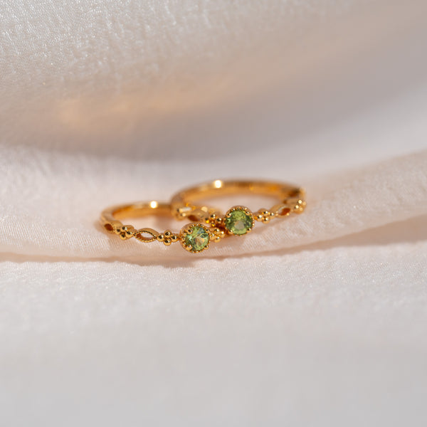 Holly Natural Peridot Hoop Earrings - Rainbow Rocks Jewellery