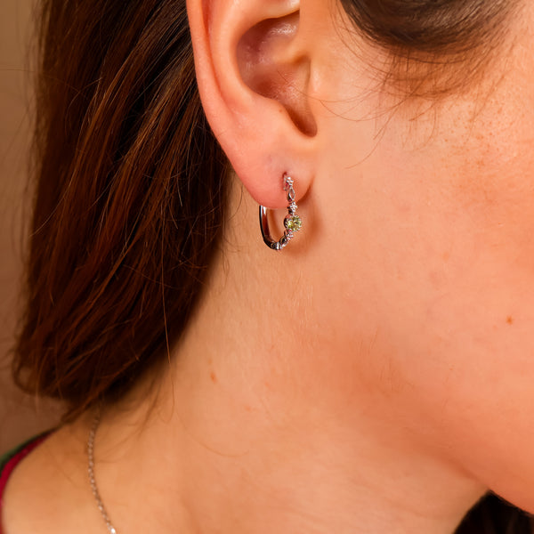 Holly Natural Peridot Hoop Earrings - Rainbow Rocks Jewellery