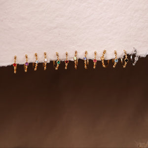 Holly Natural Citrine Hoop Earrings - Rainbow Rocks Jewellery