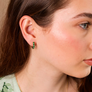 Scarlett Amethyst CZ Hoop Earrings - Rainbow Rocks Jewellery