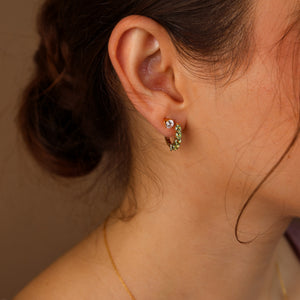 Genuine Blue Sapphire Hoop Earrings - Rainbow Rocks Jewellery