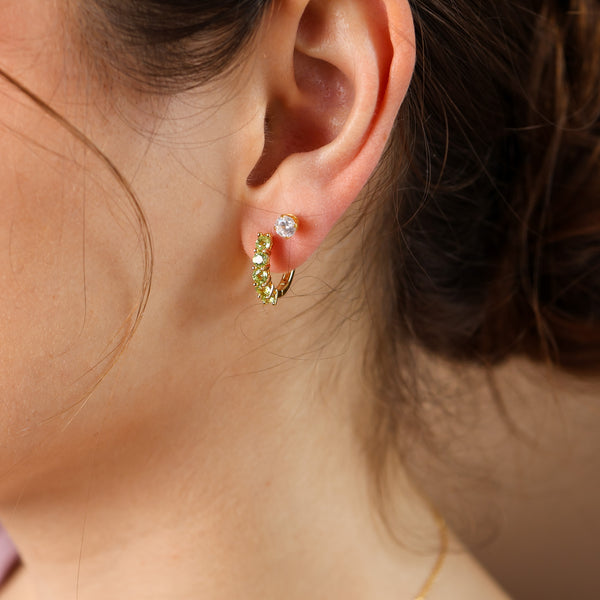 Genuine Blue Sapphire Hoop Earrings - Rainbow Rocks Jewellery