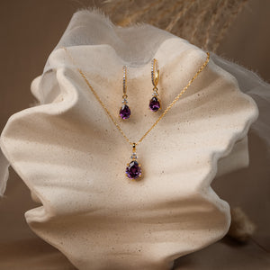 Layla Amethyst CZ Necklace - Rainbow Rocks Jewellery