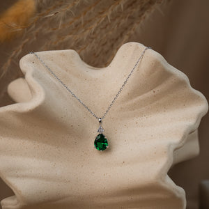 Layla Emerald CZ Hoop Earrings - Rainbow Rocks Jewellery