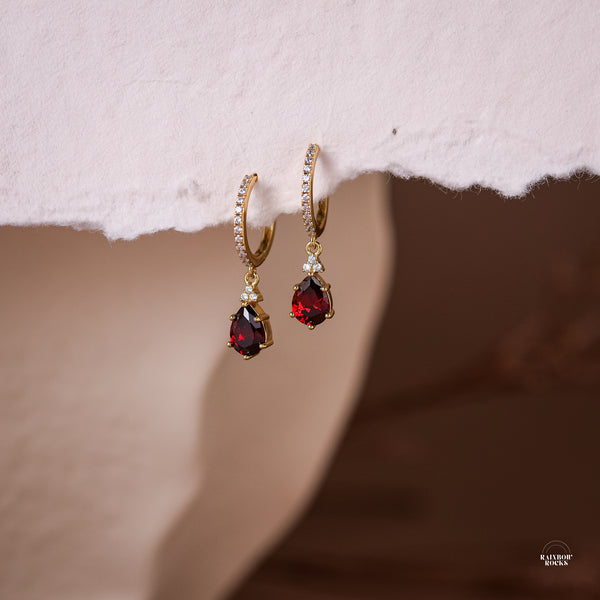 Layla Garnet CZ Necklace - Rainbow Rocks Jewellery