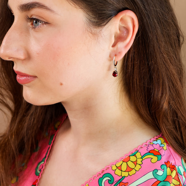 Layla Genuine Lab Ruby Necklace 14K Gold Vermeil - Rainbow Rocks Jewellery