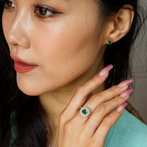 Esme Genuine Emerald Ring (Gold/Silver) - Rainbow Rocks Jewellery