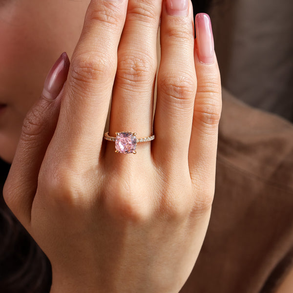 ROSIE Pink Diamond Gold Vermeil Ring - Rainbow Rocks Jewellery