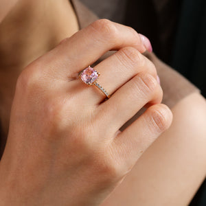 ROSIE Pink Diamond Gold Vermeil Ring - Rainbow Rocks Jewellery