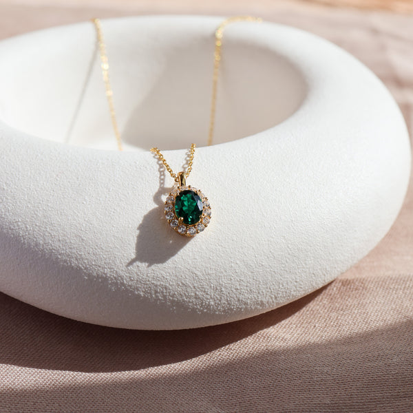 Odessa Emerald Necklace Gold/Silver - Rainbow Rocks Jewellery