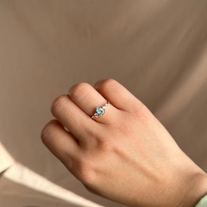 Ariel Aquamarine Ring Gold/Silver - Rainbow Rocks Jewellery